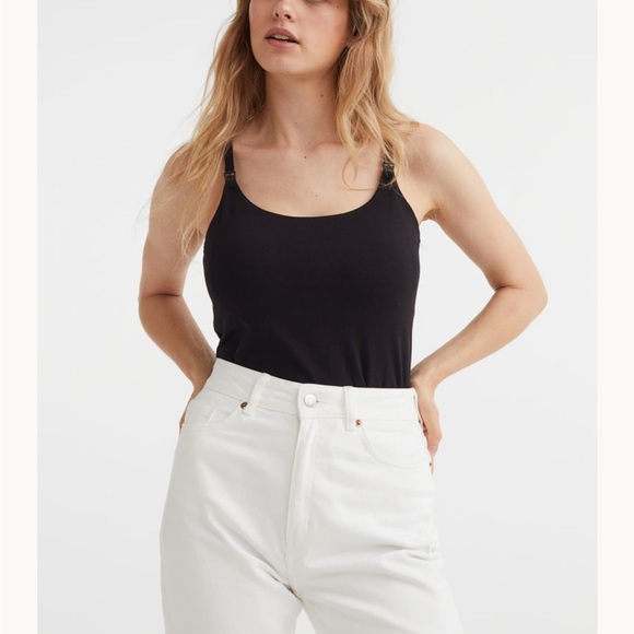 H&M Mama Nursing Seamless Maternity Black Spaghetti Strap Shirt - Picture 10 of 10